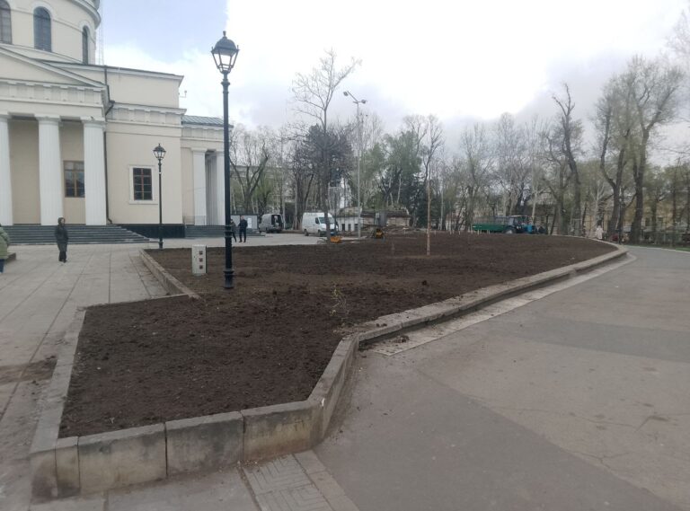 Собор без забора, сквер – без деревьев